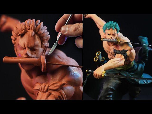 Sculpting RORONOA ZORO | One Piece [ Timelapse ]