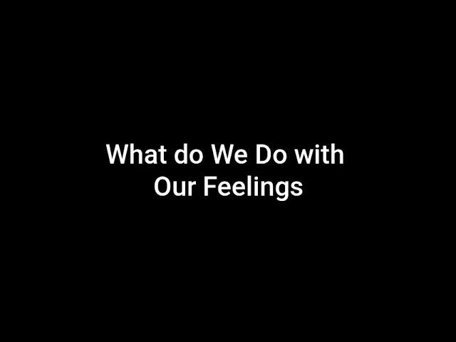 So what do we do with our feelings