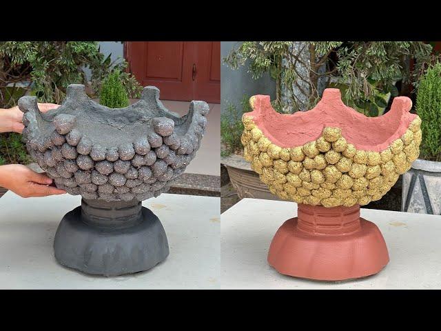 Design And Make Unique Plant Pots From Styrofoam And Cement