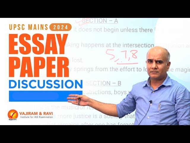 UPSC Mains 2024 Essay Paper Discussion Vajiram and Ravi