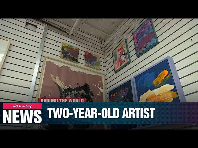 Two-year-old artist Lola June's paintings sell for over $1000