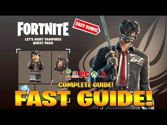 How To COMPLETE LET'S VAMPIRES QUESTS PACK CHALLENGES In Fortnite (Free Minato Hakaru Rewards Quest)