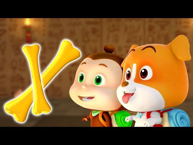 Hunt For The Golden Bone, Animal Cartoon and Funny Video for Babies