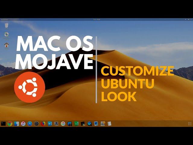 MacOS THEME: How to make UBUNTU look like Mac OS Mojave (2019)