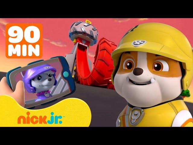 PAW Patrol Rubble Reports to the Lookout Tower! w/ Roxi & Marshall | 90 Minutes | Rubble & Crew