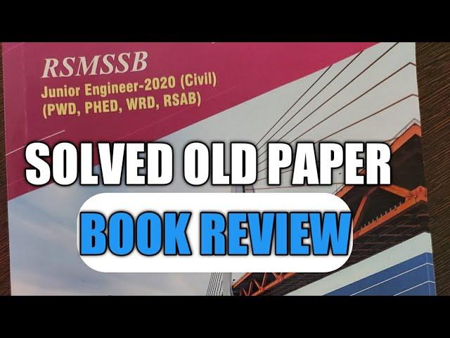 RSMSSB JE PREVIOUS YEARS SOLVED PAPERS BOOK REVIEW || VOLGA PUBLISHERS ||Gyan Tokri