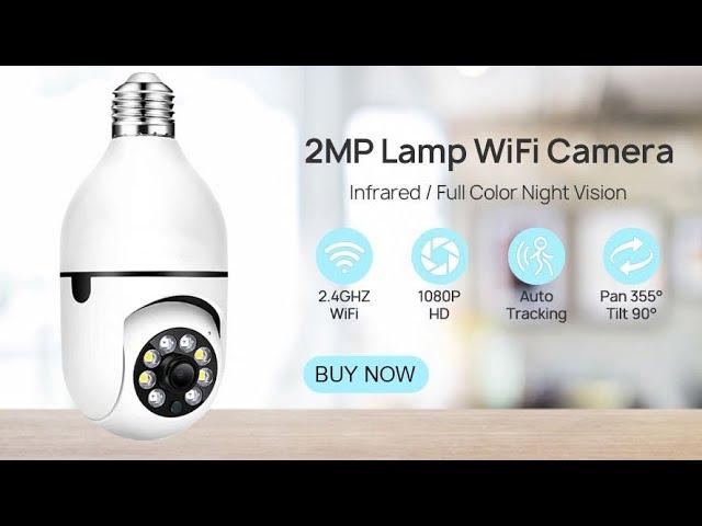 طريقة تركيب واستخدام كاميرا المصباح WiFi PTZ Camera