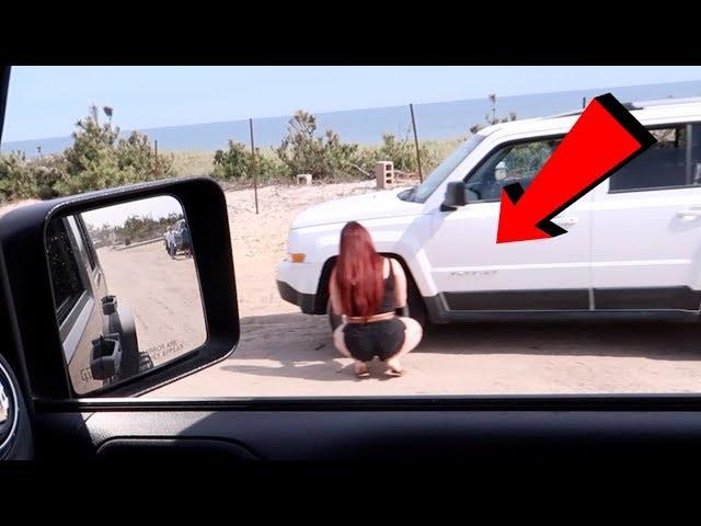 Using My Jeep Wrangler To Film Girls At The Beach 