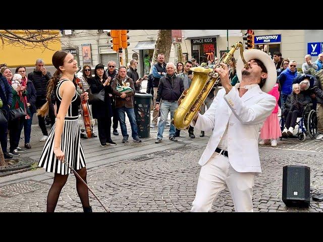 Police Stops Our Performance - Karolina Protsenko & Daniele Vitale Sax