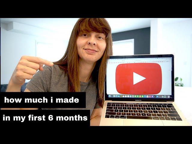 How Much I Made in My First 6 Months Monetized on Youtube