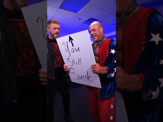 Edge puts one over on Kurt Angle again 20 years later! #short #wweraw