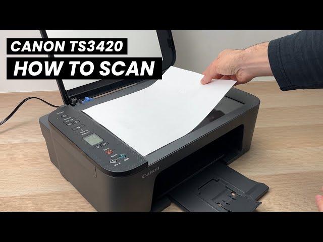 Canon Pixma TS3420 Printer: How to Use the Scanner - 3 ways!