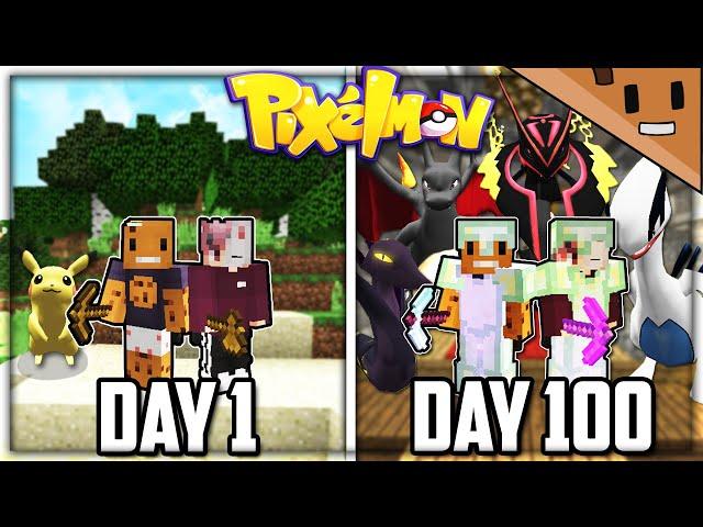 We Spent 100 Days in Minecraft PIXELMON... Here's What Happened (Duo Minecraft)