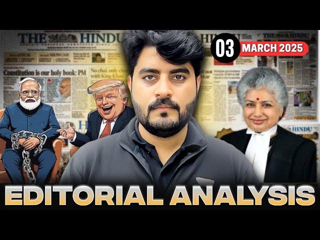 3 March 2025 | The Hindu Analysis | The Hindu Editorial | Editorial by Vishal sir | Bank | SSC