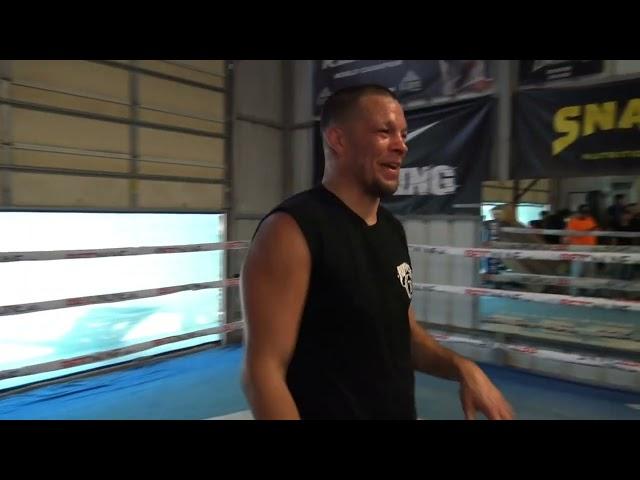 NATE DIAZ TRAINING WITH ROBERT GARCIA JOKES ABOUT SPARRING MIKEY GARCIA"I GOT NO PROBLEM WITH MIKEY"