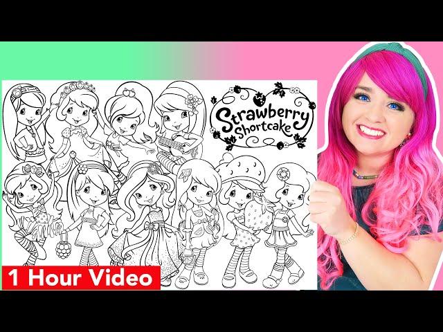 Coloring Strawberry Shortcake & Friends Coloring Pages | 1 Hour Strawberry Shortcake Coloring Videos