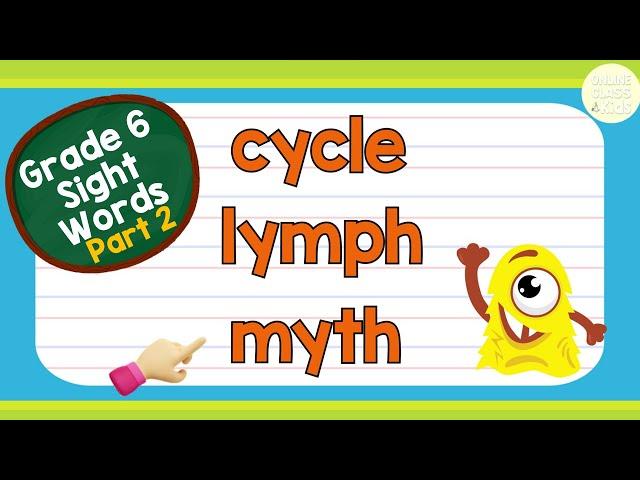 Sight Words - Grade 6 Level 2 | Practice Reading | Basic English Words | Learn How to Read |Reading