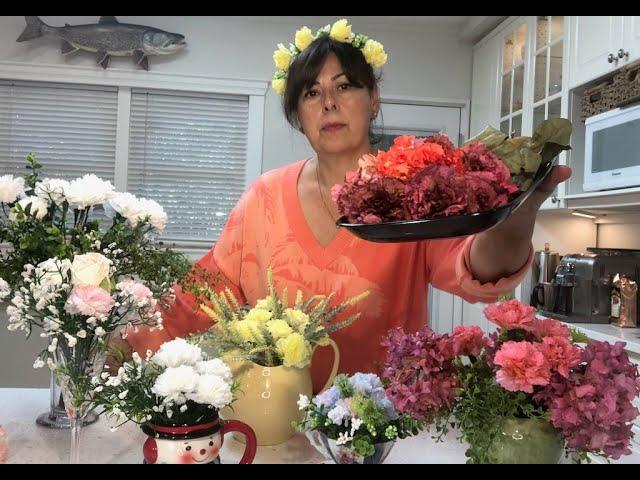 Coffee Filter Carnations...Fast, Easy, Realistic and No Glue.