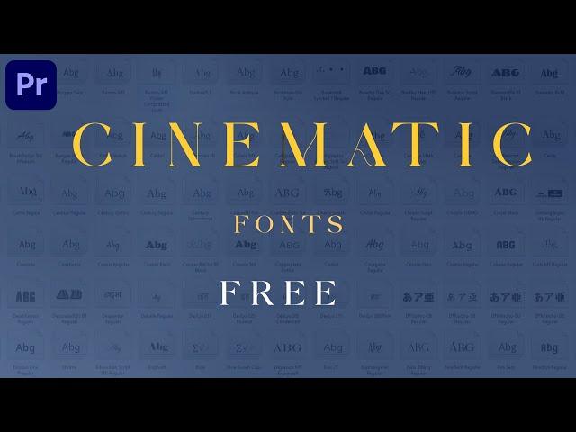 Free Cinematic Fonts for wedding highlight in premiere pro| Photoshop