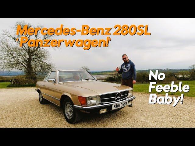 The Mercedes-Benz 280SL is no feeble baby. This one's for sale!