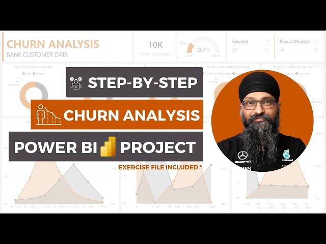 End to End Power BI Project - Customer Churn Analysis | Power BI Mastery #powerbitraining