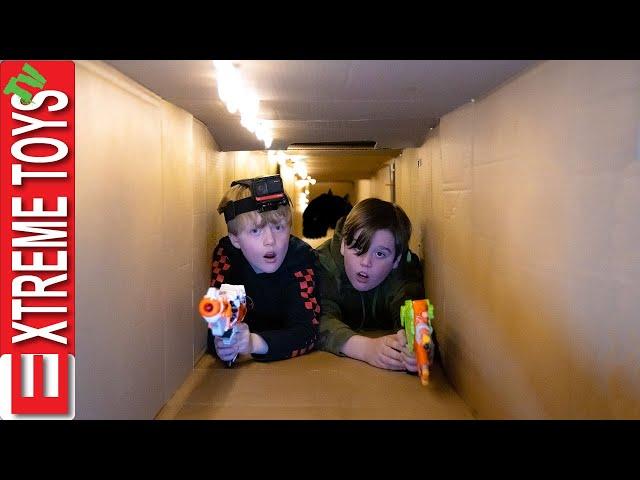 Giant Box Fort Tour! Sneak Attack Squad Sets a Trap for the Beast!