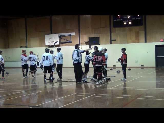 Ball Hockey Fights - Ball Hockey Brawls - Surrey Crooks vs. Pacific Jaguars (UFC Version)