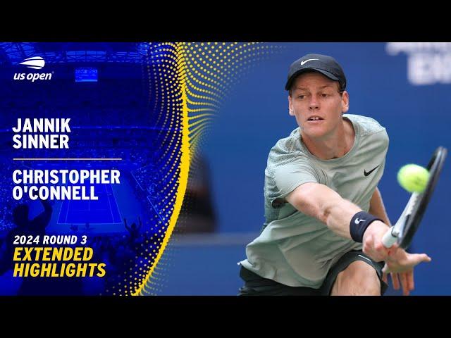 Jannik Sinner vs. Christopher O'Connell Extended Highlights | 2024 US Open Round 3