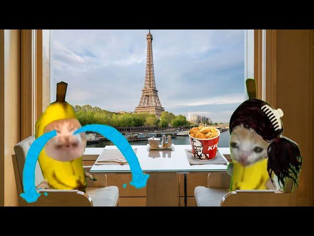 BANANA CAT  HAPPY AND  CRY ( 10 MINUTES ) VIDEOS 19 #catmemes #cat #bananacat #happycat #fyp