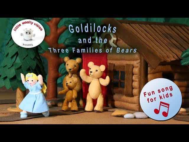 Goldilocks and the Three Families of Bears | Little Woolly Vision - Stop-Motion Animated Kids Songs