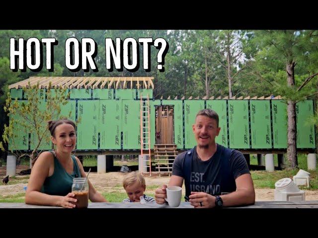 Our Plan Is Working! | One Man Roof Build: Blocking and Gable Walls | DIY Off Grid House Build