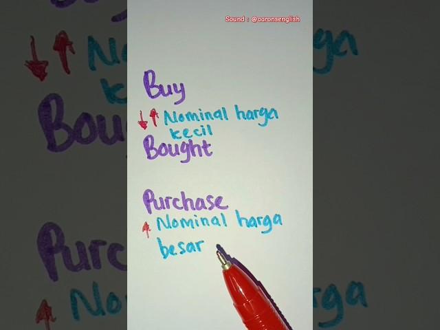 BUY, BOUGHT, PURCHASE in English #english #learnenglish #belajaringgris