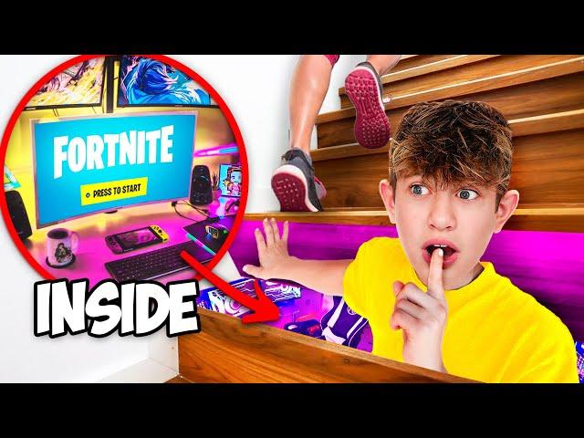 I Built A SECRET Gaming Room To Hide From My Sister !!