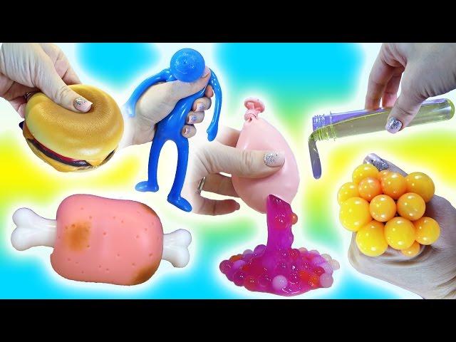 What's InsideSquishy Toys! Big Slime Show! Homemade Stress Ball Mesh Ball