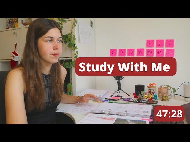 LIVE 10 HOURS Study With Me (60 min study + 10 min break)