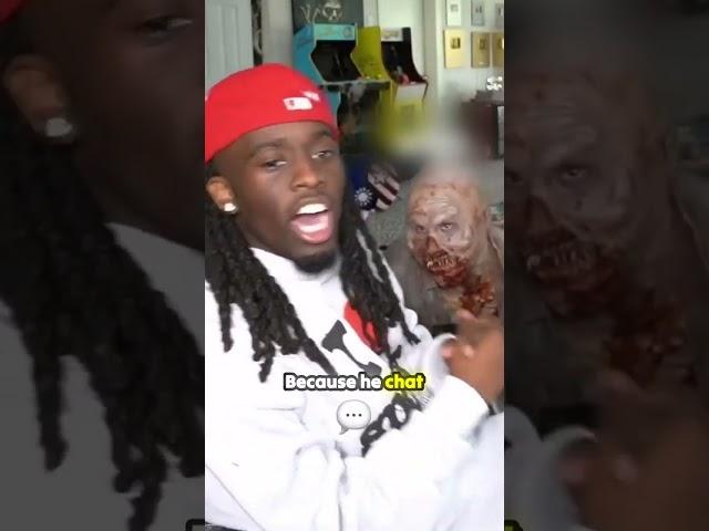 Bro tryna communicate with zombies! 