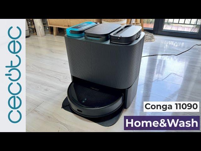 CECOTEC - Conga 11090 Spin Revolution Home & Wash Robot Vacuum Cleaner and Floor Cleaner