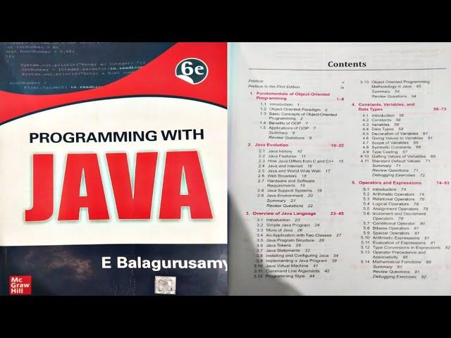 E.Balagurusamy Java programming language book review | Best book for learning Java