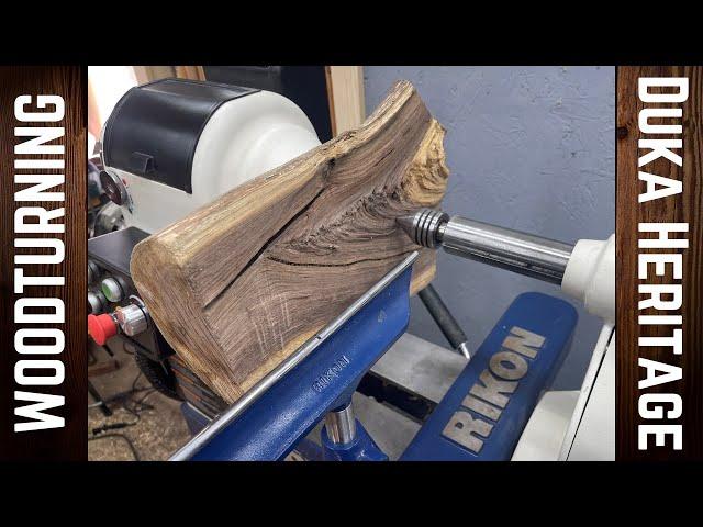 Woodturning - Black Walnut Slab Emerging Bowl