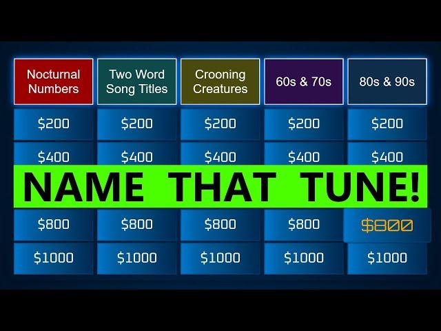 Guess the Song Jeopardy Style | Quiz #36