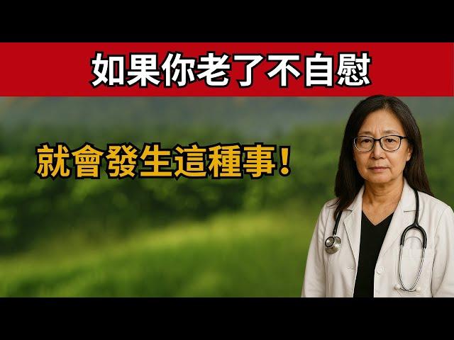 泌尿科醫生：如果你晚年不手淫，這種事就會發生在你身上 |給長者的建議