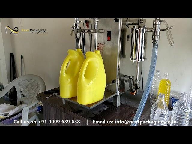 Semi Auto Two Head Oil Filling Machine - 200ml , 500ml, 1000ml, 2 ltr, 5 ltr