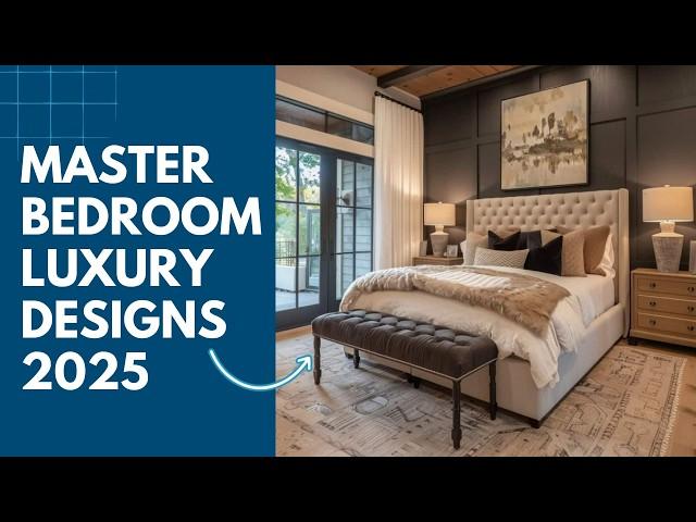 Master Bedroom Luxury Designs 2025 | Soft Furnishing Trends | Elegant Wall Art | interior decor