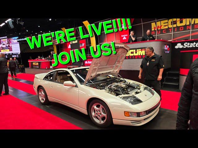 Join Flying Wheels live at the Mecum Classic Car Auctiom