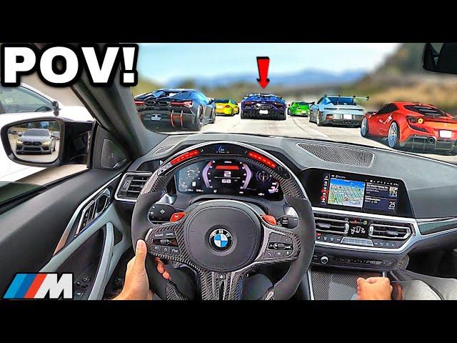 15 Minutes of Chasing Supercar Owners In A Straight Piped BMW M4 G82 [LOUD EXHAUST POV]