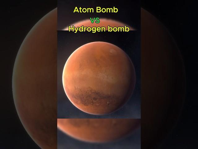 Atom vs hydrogen bomb on Mars #facts #space