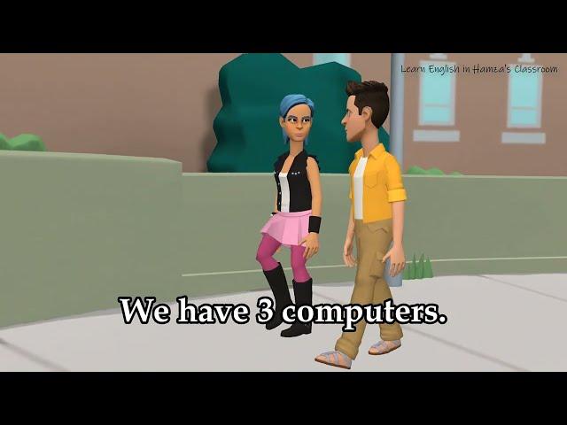 Learn English with Hamza - 20 | Daily English Conversation | Animation English Lessons