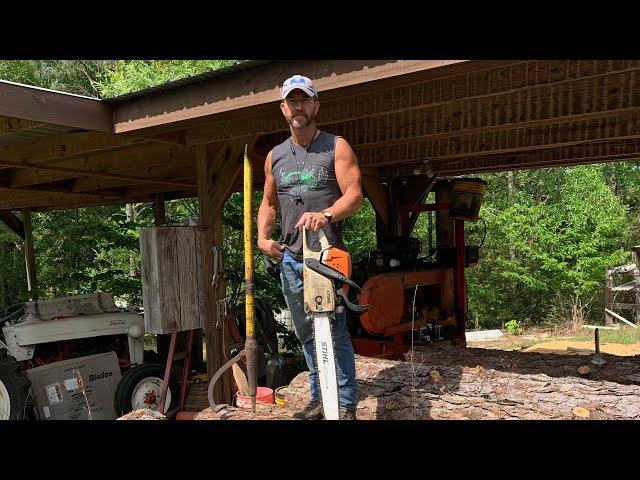 Cutting Logs on the Sawmill!