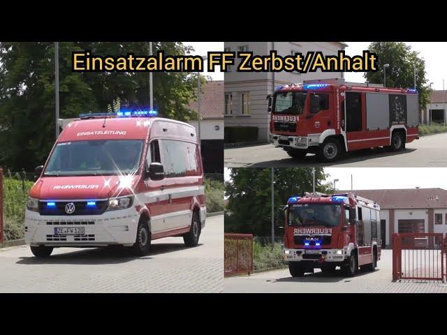 Neuer ELW1 "VW Crafter,, - FF Zerbst/Anhalt rückt mit ELW1 + TLF3000 + HLF20 aus