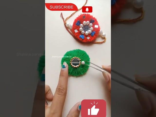 D i y Rakhi last minute #Rakhi #youtube Shorts video #shahina parveen craft diy please like share.